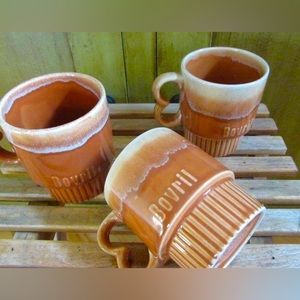 3x tasses Bovril vintage Japon